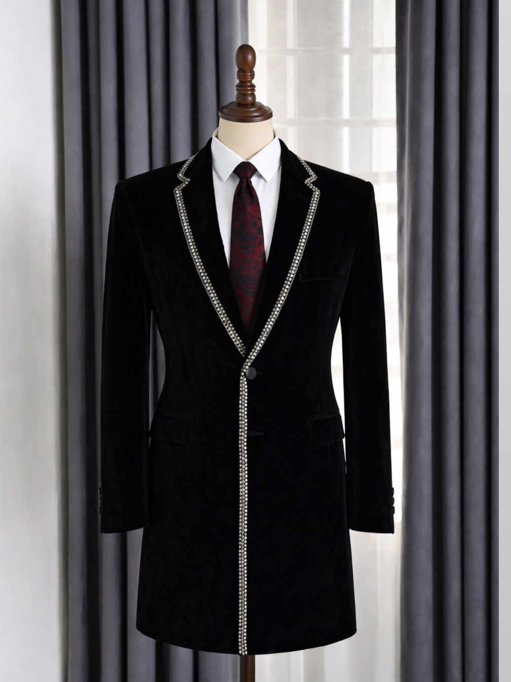 Stylish Rhinestone Lapel Men L - Men'S Formal Evening Wear ulasan dan harga