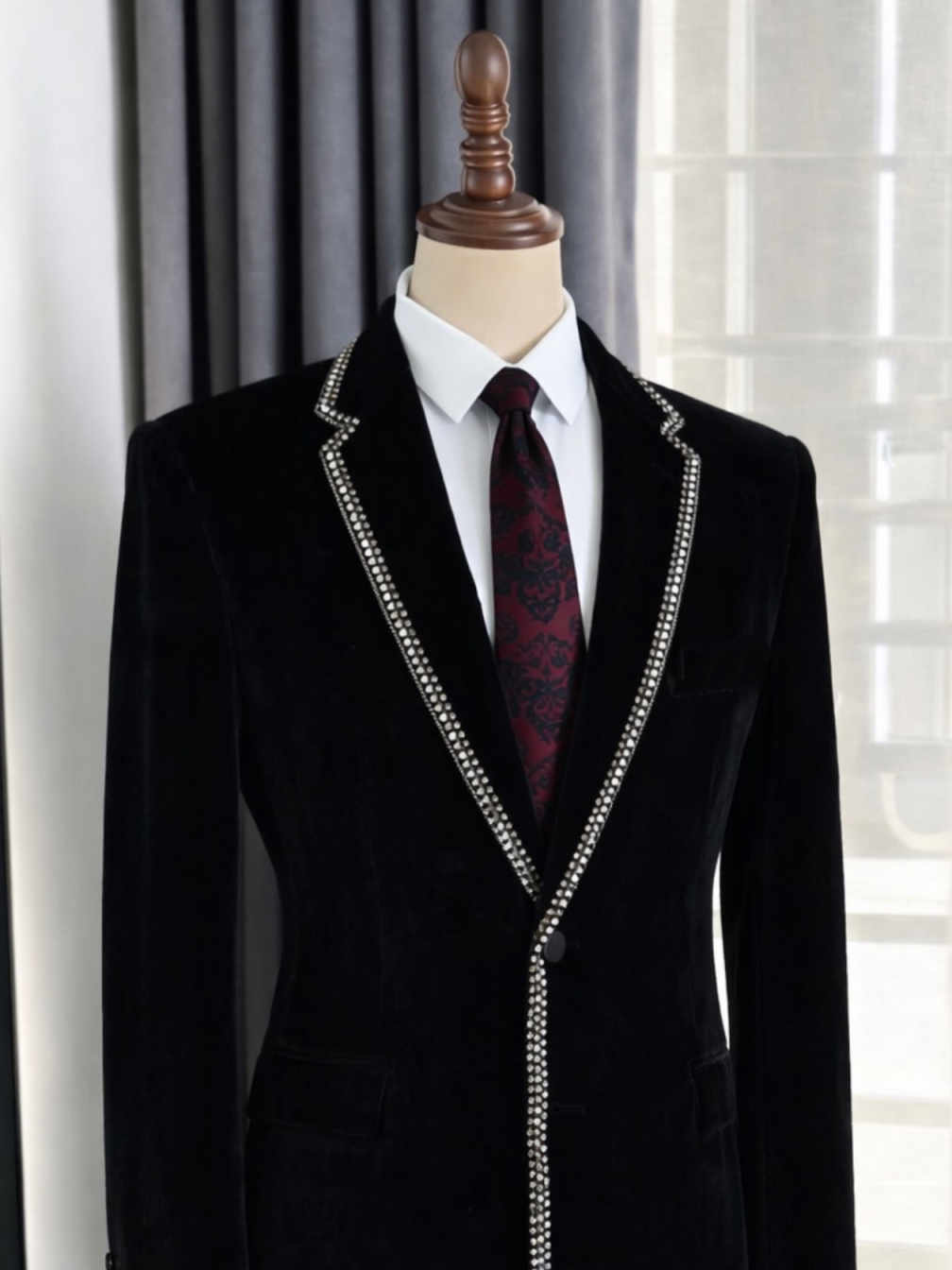 Stylish Rhinestone Lapel Men L - Men'S Formal Evening Wear ulasan dan harga