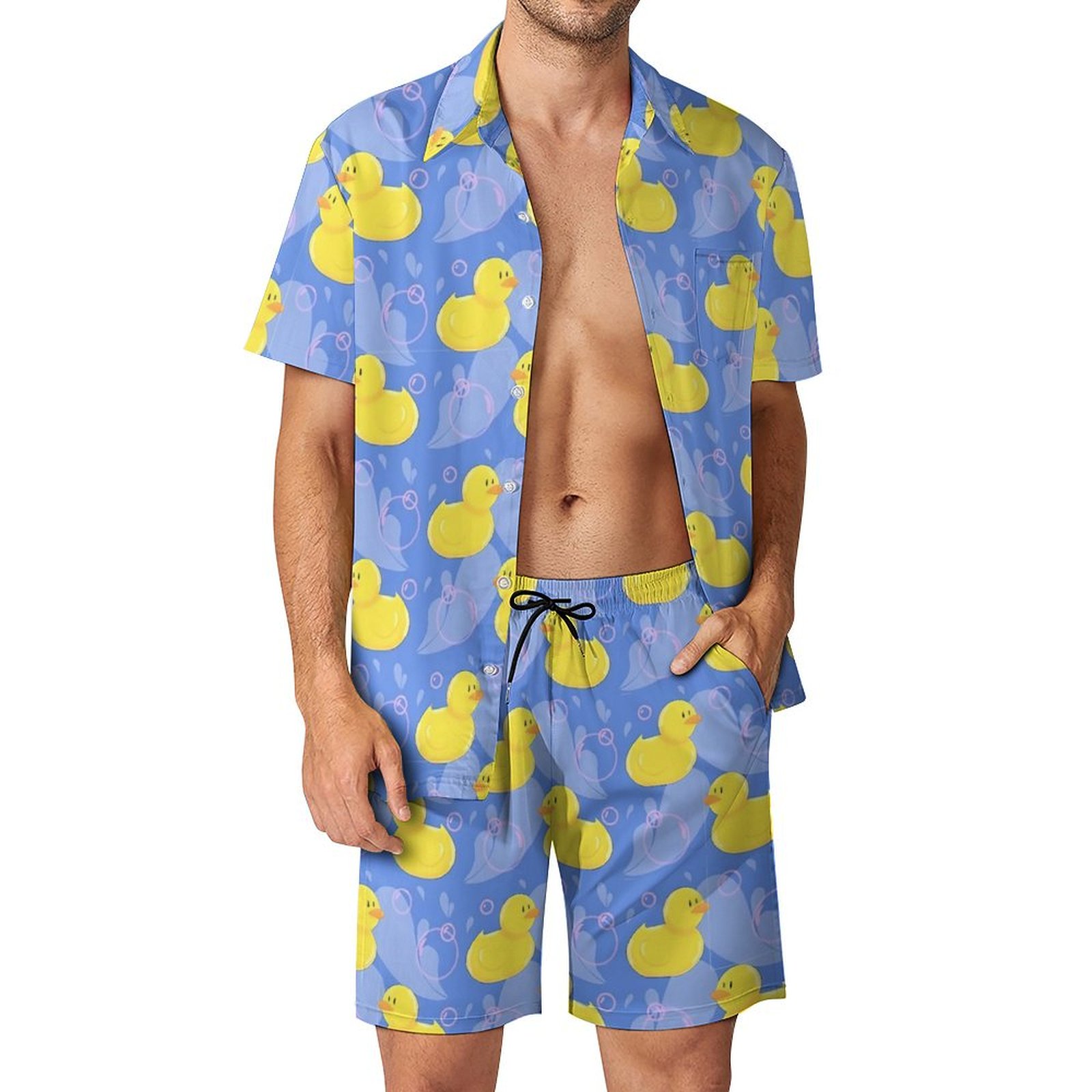 Summer Yellow Rubber Duck 3D P - Men'S Formal Beach Wear ulasan dan harga