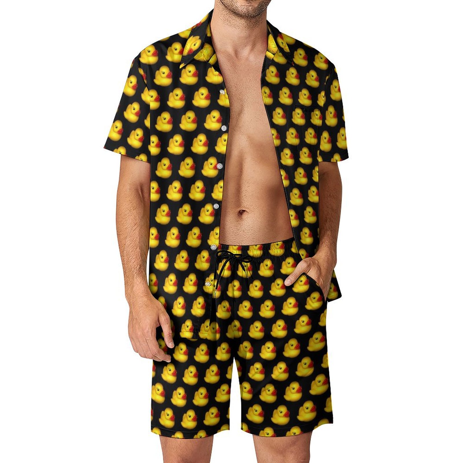 Summer Yellow Rubber Duck 3D P - Men'S Formal Beach Wear ulasan dan harga