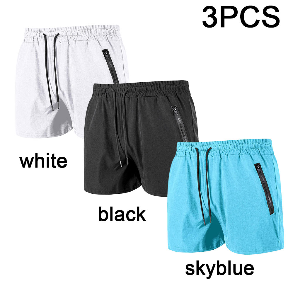 3PCS Swim Trunks with Zipper P - Men'S Formal Beach Wear ulasan dan harga