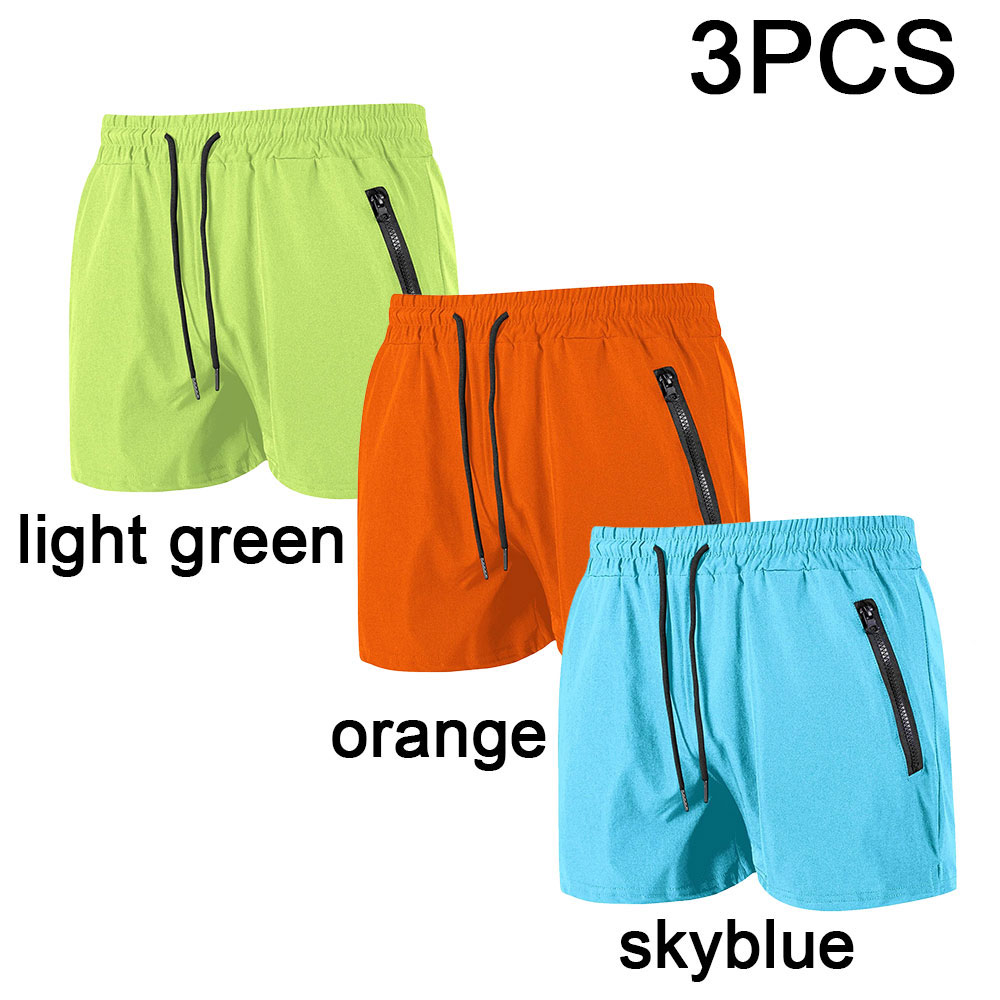 3PCS Swim Trunks with Zipper P - Men'S Formal Beach Wear ulasan dan harga