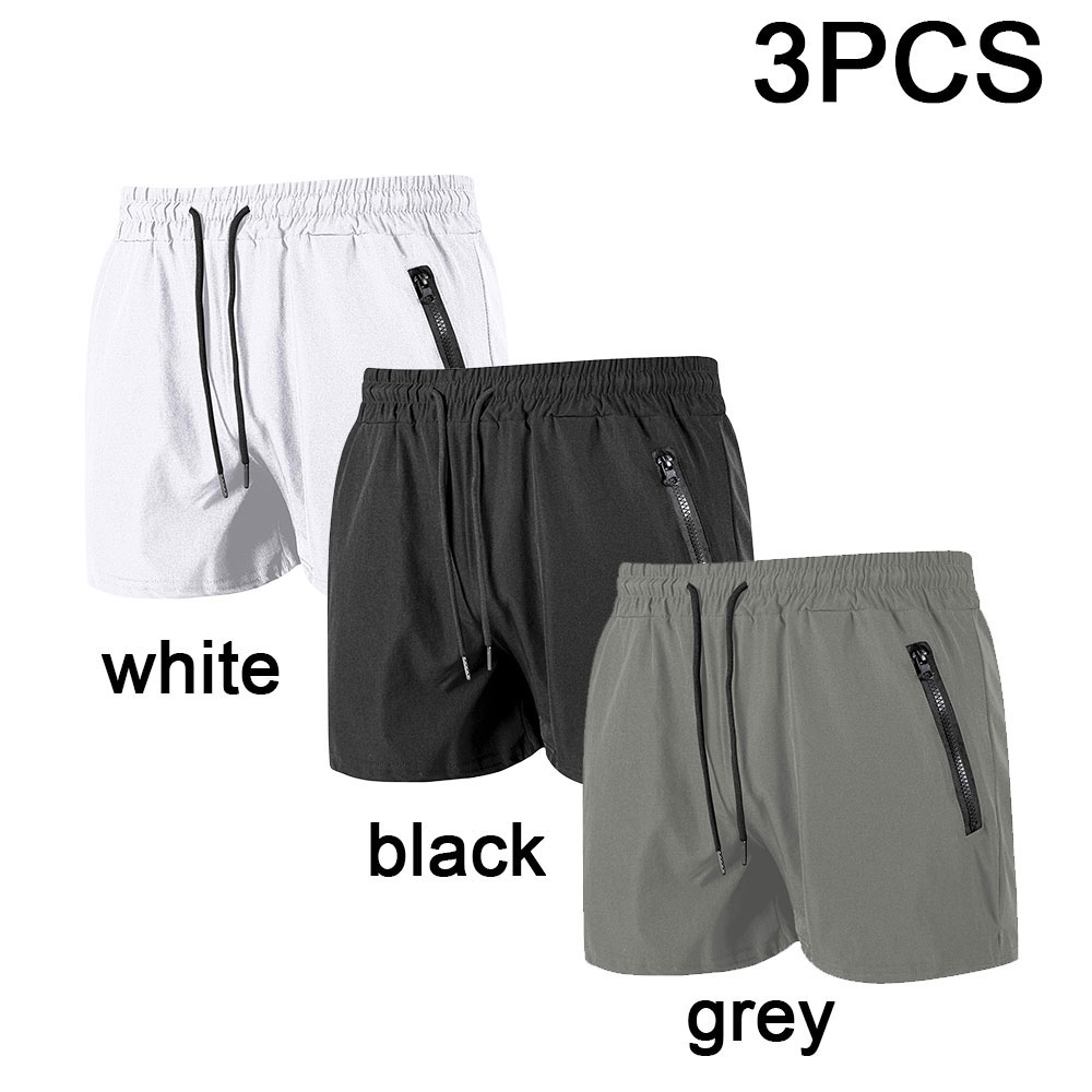 3PCS Swim Trunks with Zipper P - Men'S Formal Beach Wear ulasan dan harga
