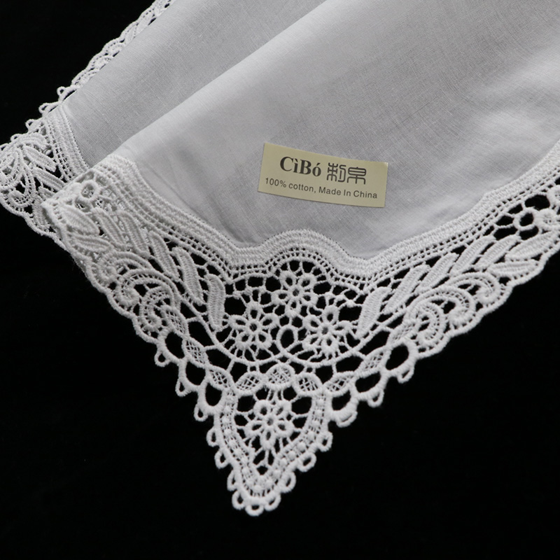 A009 White 100% cotton 10 Piec - Monogrammed Handkerchief ulasan dan harga